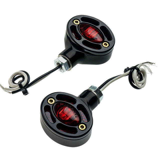 Joker Machine Omega LED Turn Signals | Black Red Lens