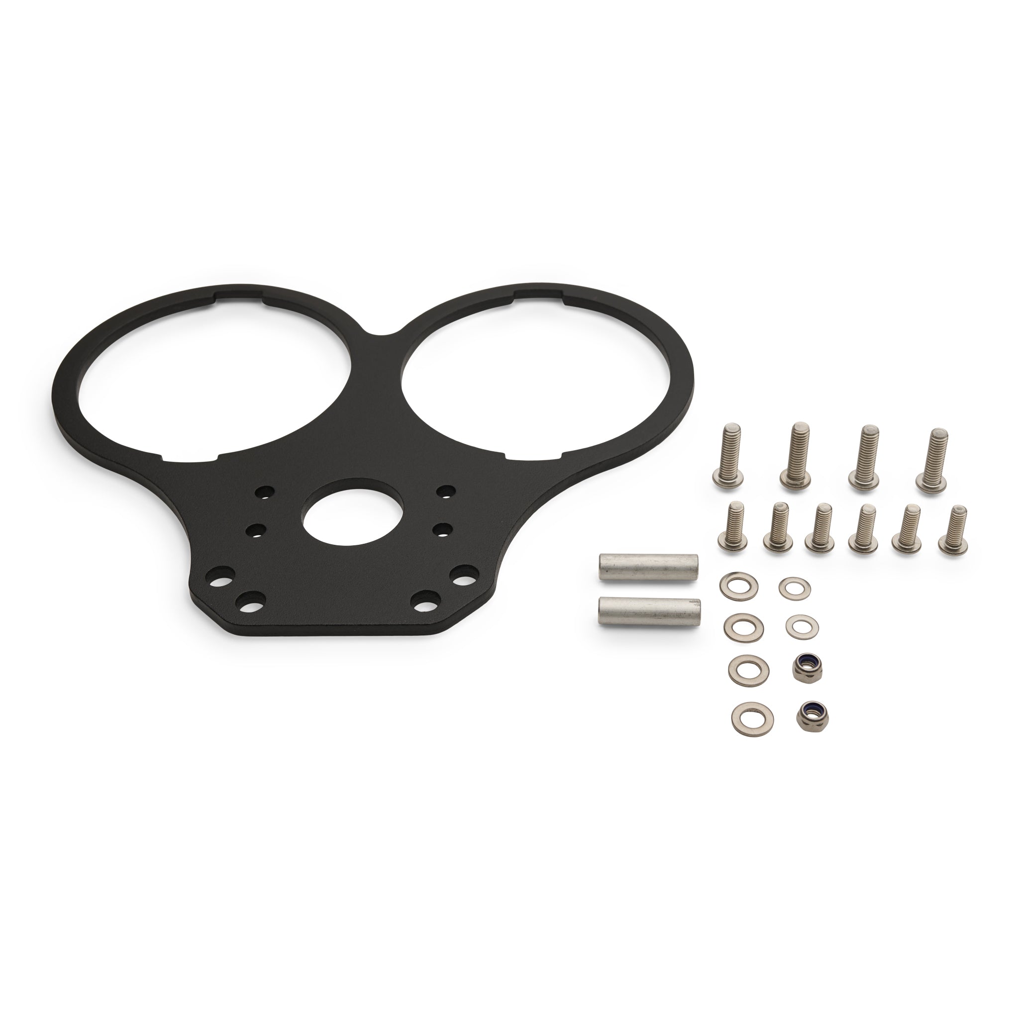 Flat Gauge Bracket with Ignition for AC Triumph Motorcycles (Pre-2017) | Dual Gauges - Fitted with