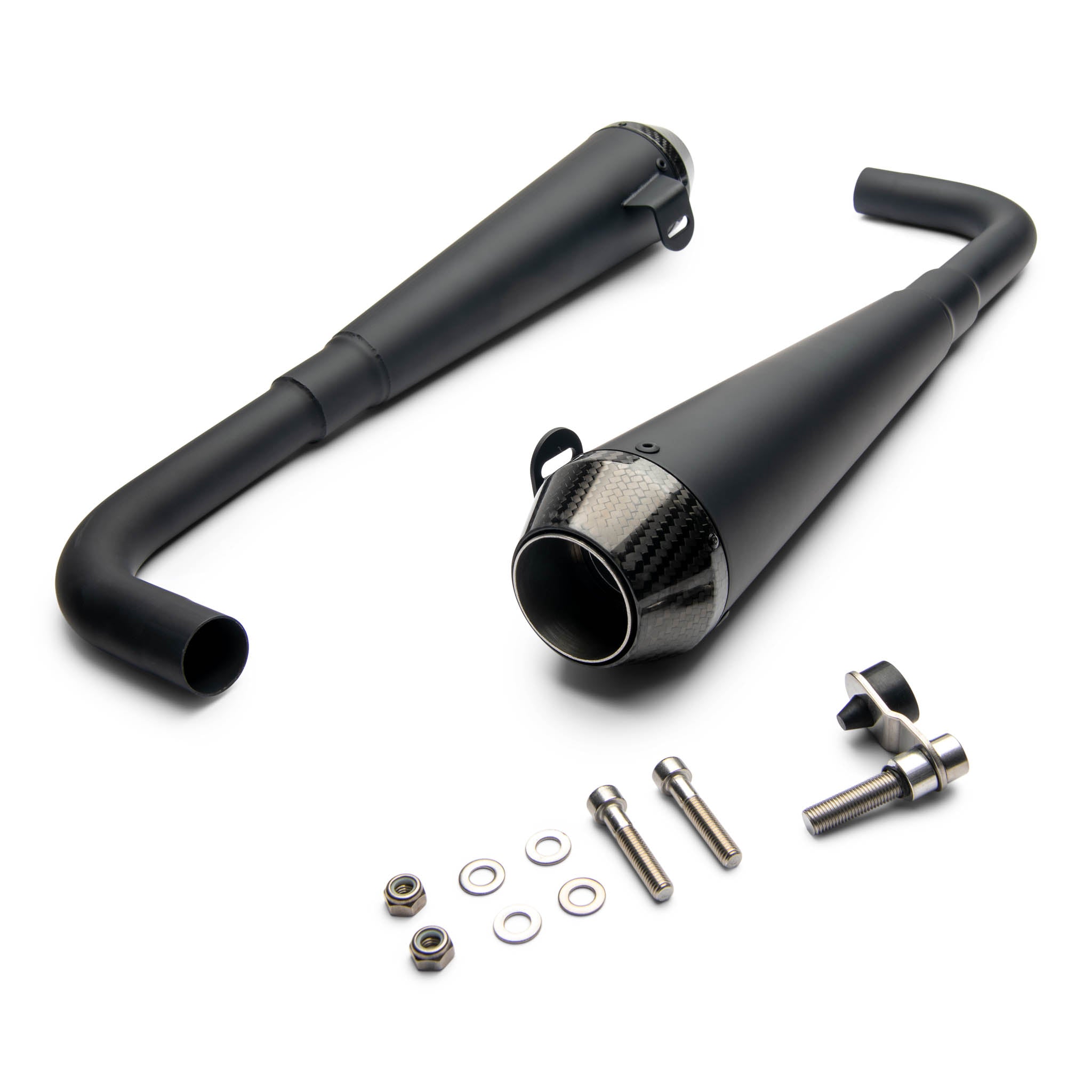 3.5 Predator Carbon Slip On Exhaust for Triumph Bobber | Black
