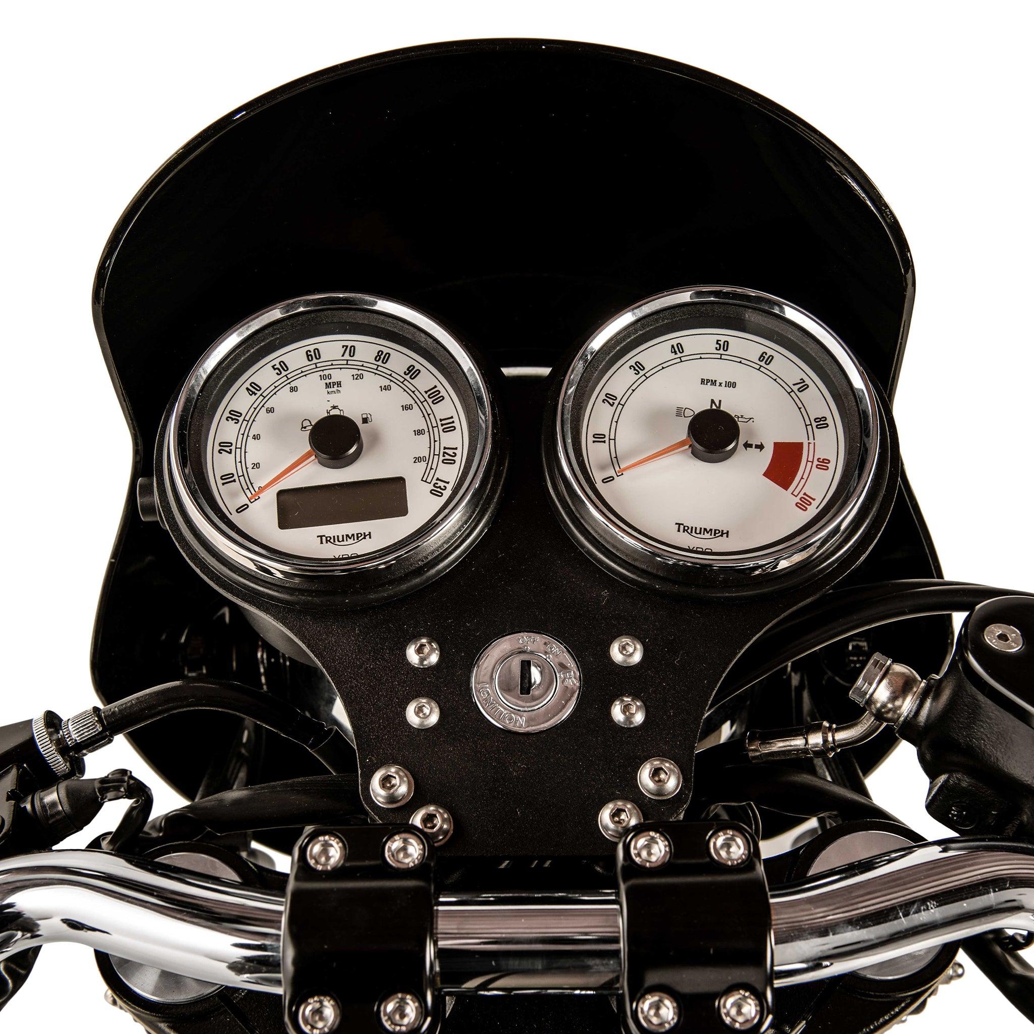 Dual Flat Gauge Bracket with Ignition Mount - British Customs