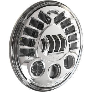 JW Speaker Adaptive 2 LED 7 inch Headlight Chrome
