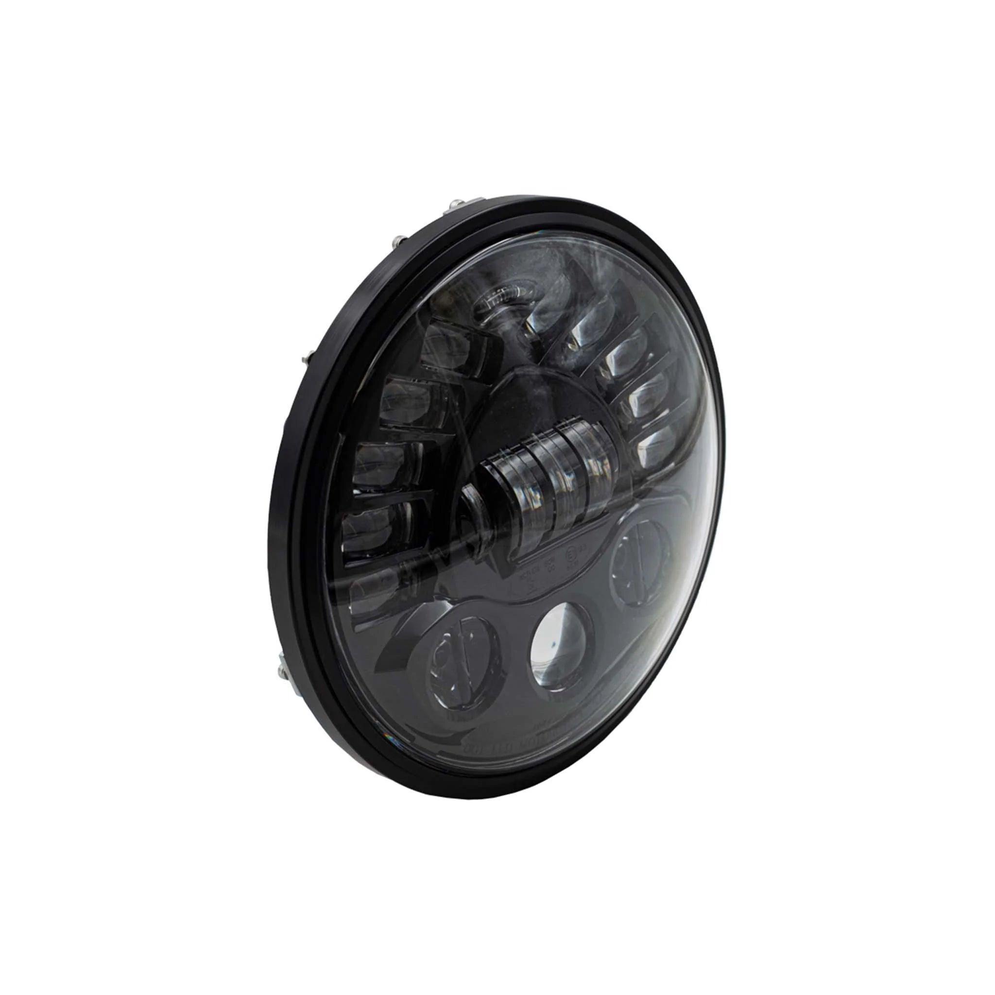 Motodemic Adaptive LED Headlight for Triumph Motorcycle (2016+) Adaptive LED Headlight with Black Ring