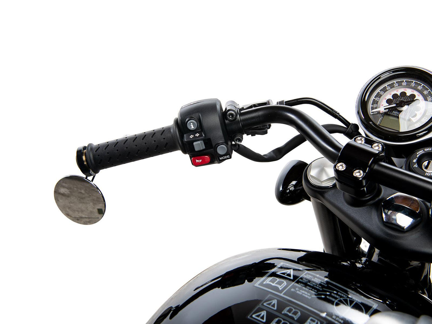 Speed Twin - Install M-Spy Bar End Mirror Kit - British Customs