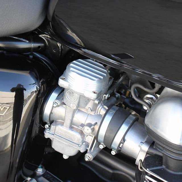 Joker Machine EFI Carb Tops for Triumph Motorcycles | Silver