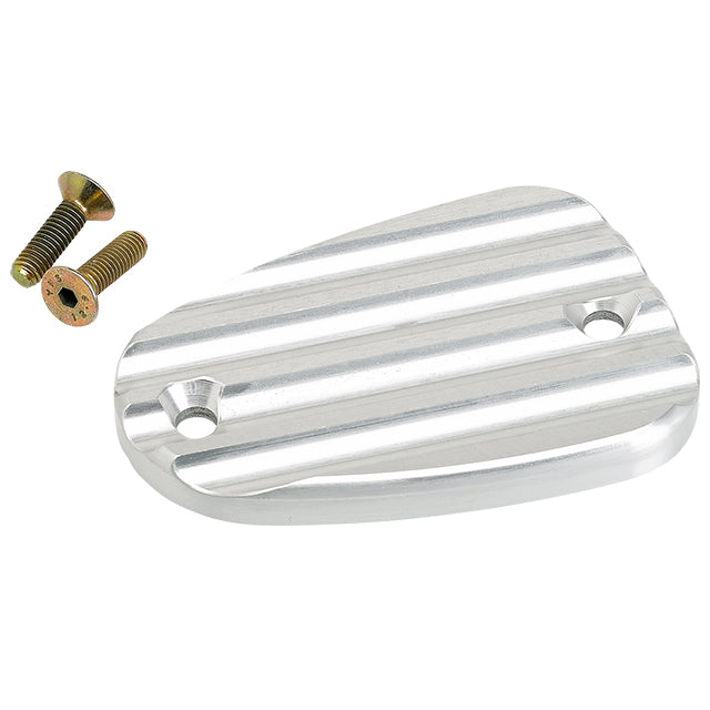 Joker Machine Finned Front Master Cylinder Cover for Triumph Motorcycles | Clear Anodized