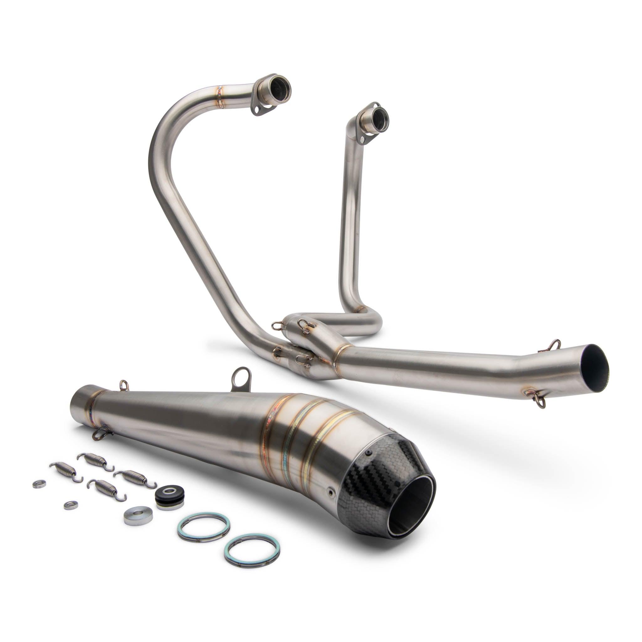 2-1 Low GP Carbon Full System for Bonneville & T100 / Thruxton 900 - British Customs