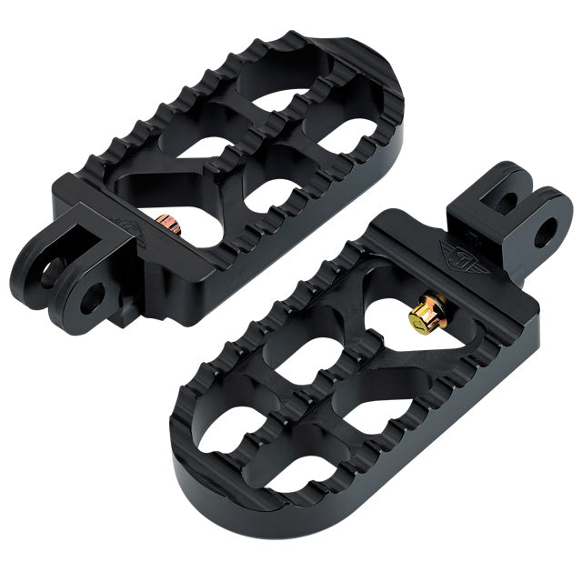 Joker Machine Long Serrated Foot Pegs for Triumph Motorcycles | Black