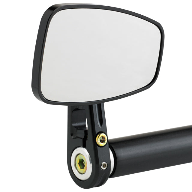 Black CNC 7/8" Handle Bar End Mirrors For Harley Davidson Cafe Racer - Universal