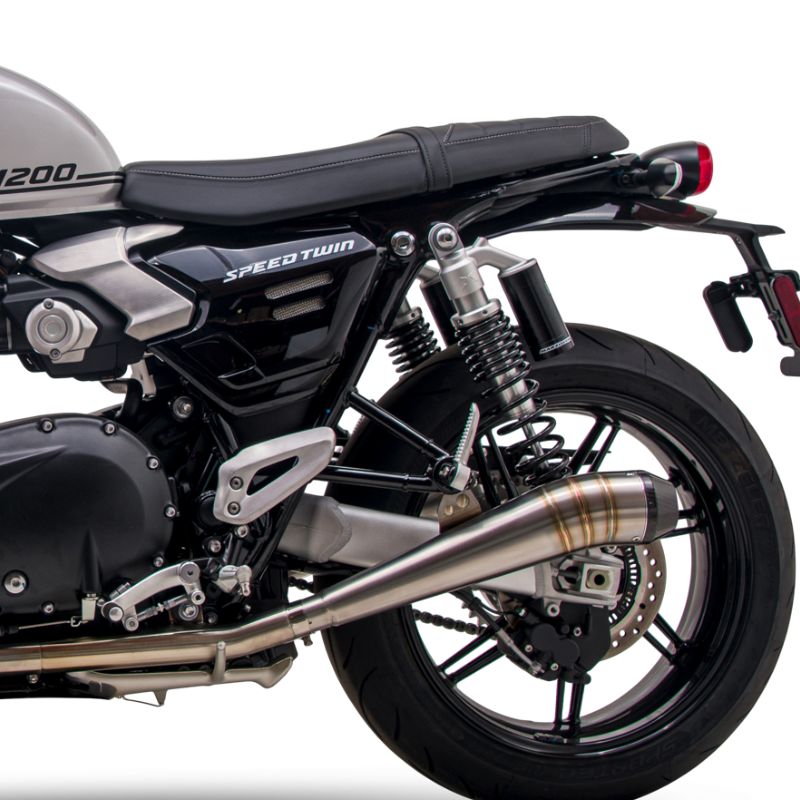 British Customs_GP Carbon Slip-On Exhaust — Triumph  Royal Enfield  Ducati Scrambler