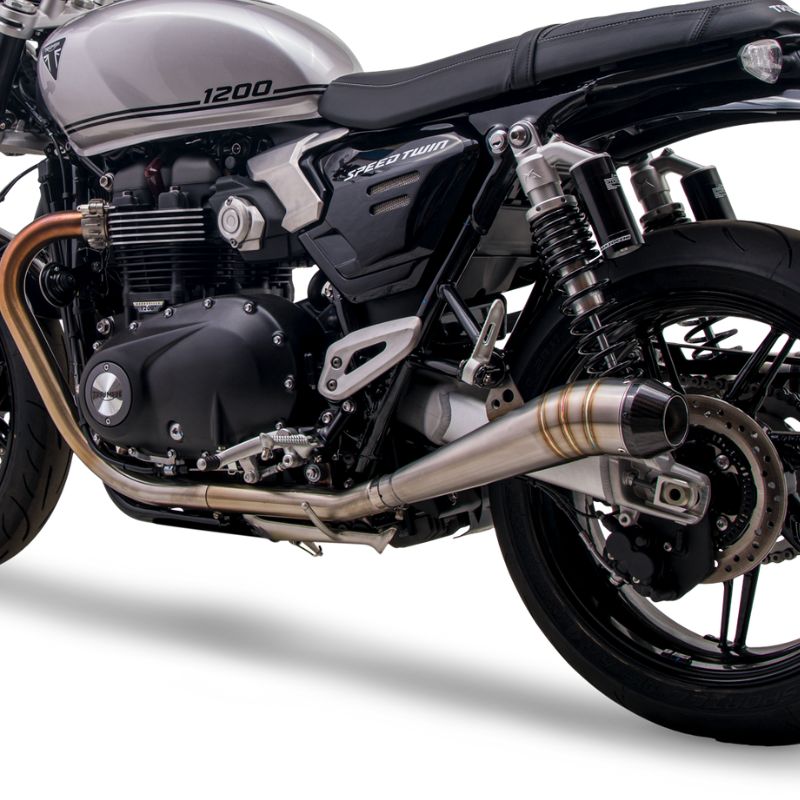 British Customs_GP Carbon Slip-On Exhaust — Triumph  Royal Enfield  Ducati Scrambler
