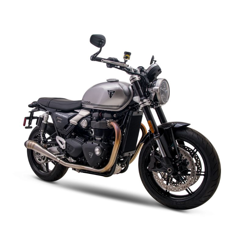 British Customs_GP Carbon Slip-On Exhaust — Triumph  Royal Enfield  Ducati Scrambler