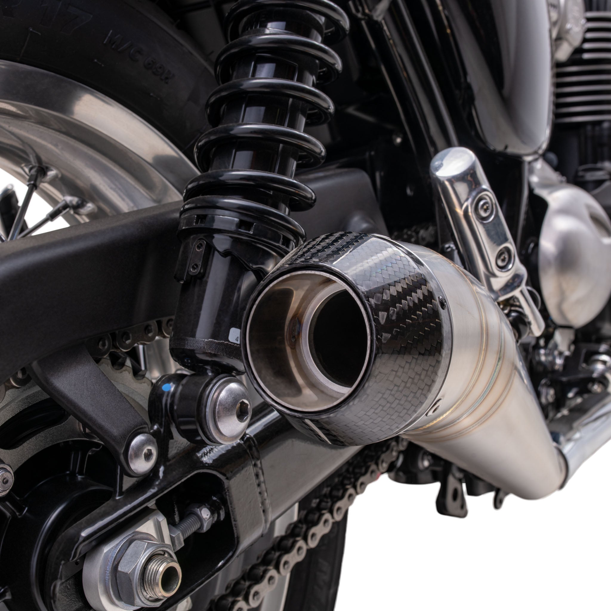 GP Carbon Slip On Exhaust for Triumph Bonneville T100 & T120