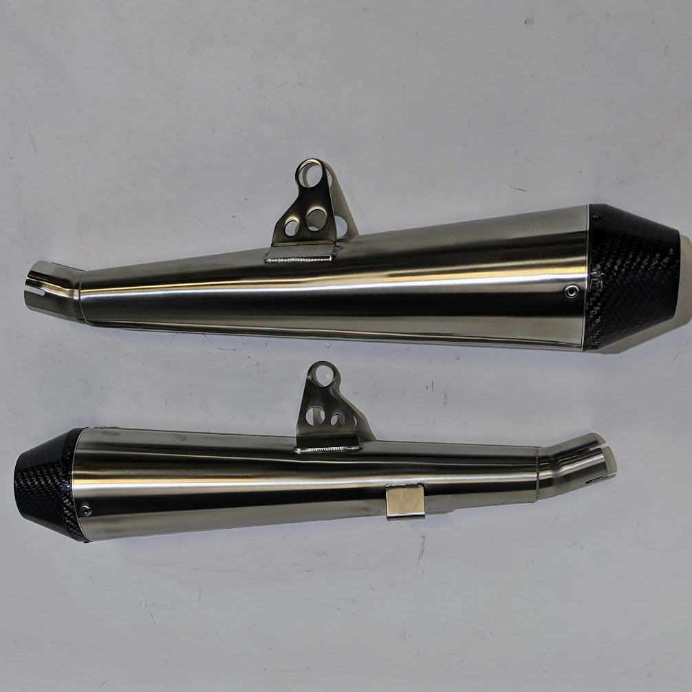 BLEM-A | Predator Carbon Slip On Exhaust for Triumph Bonneville T100 / T120