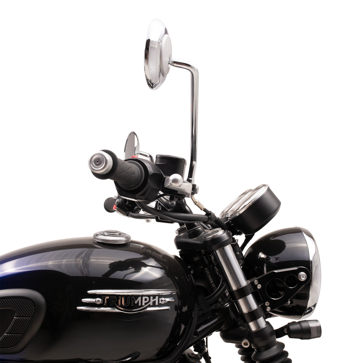3” Up & 1” Over Handlebar Risers for Triumph Motorcycles | British Customs
