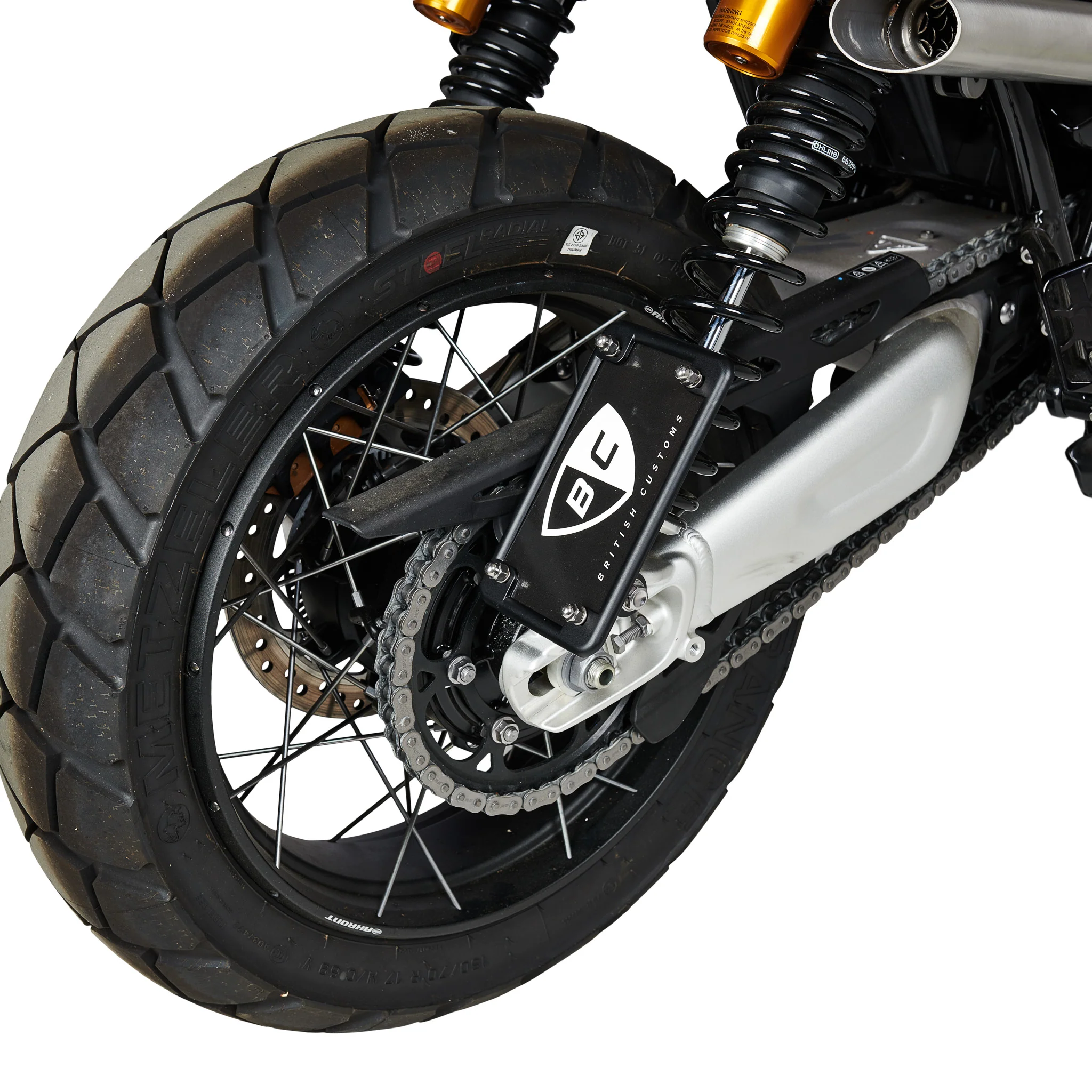 Shock Mount License Plate for Triumph Motorcycles