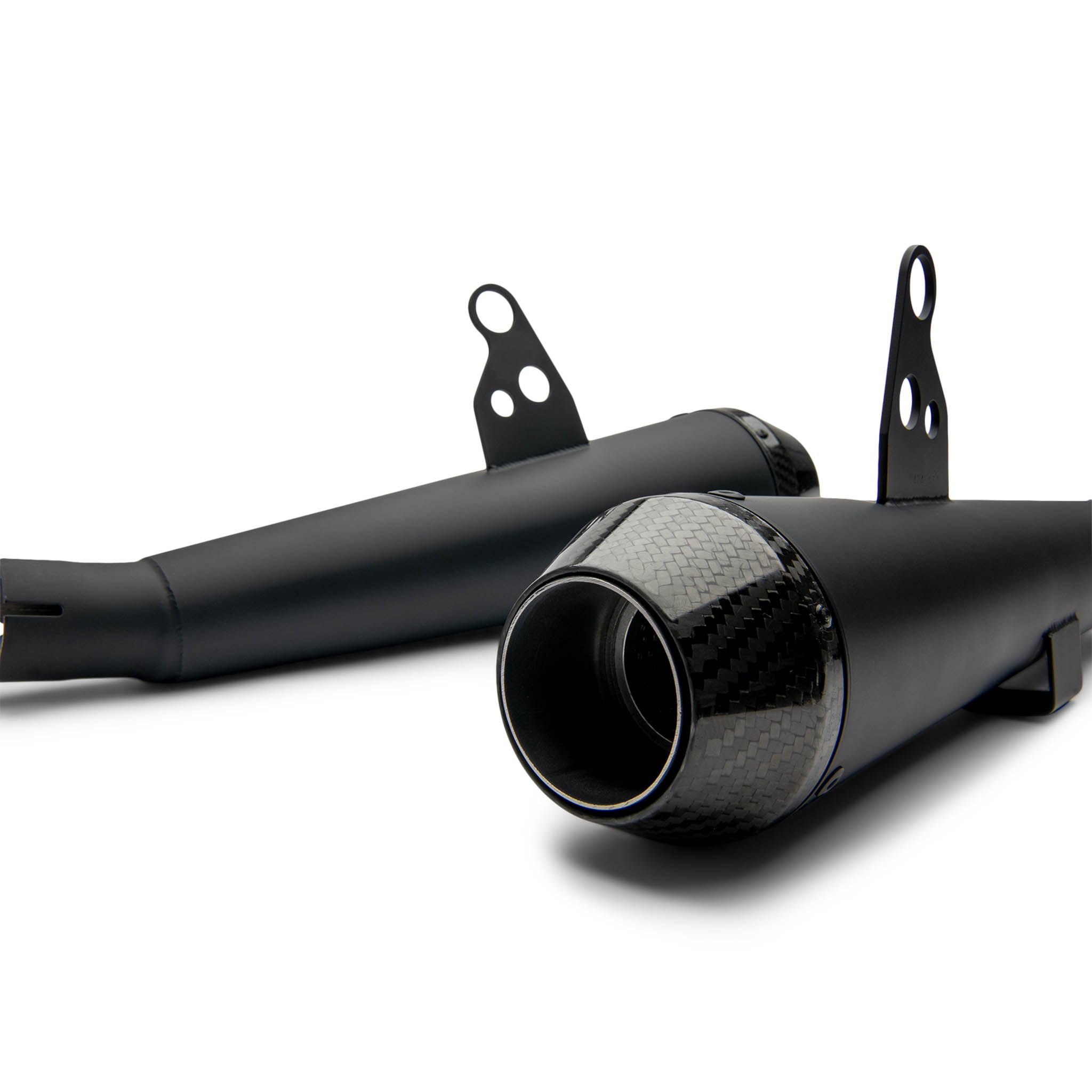 3.5 Predator Carbon Slip On Exhaust for Triumph Bonneville T100 & T120 | Cerakote Black