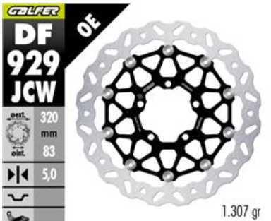 Galfer Front Floating Wave Rotor for Triumph Scrambler 1200 XC / XE