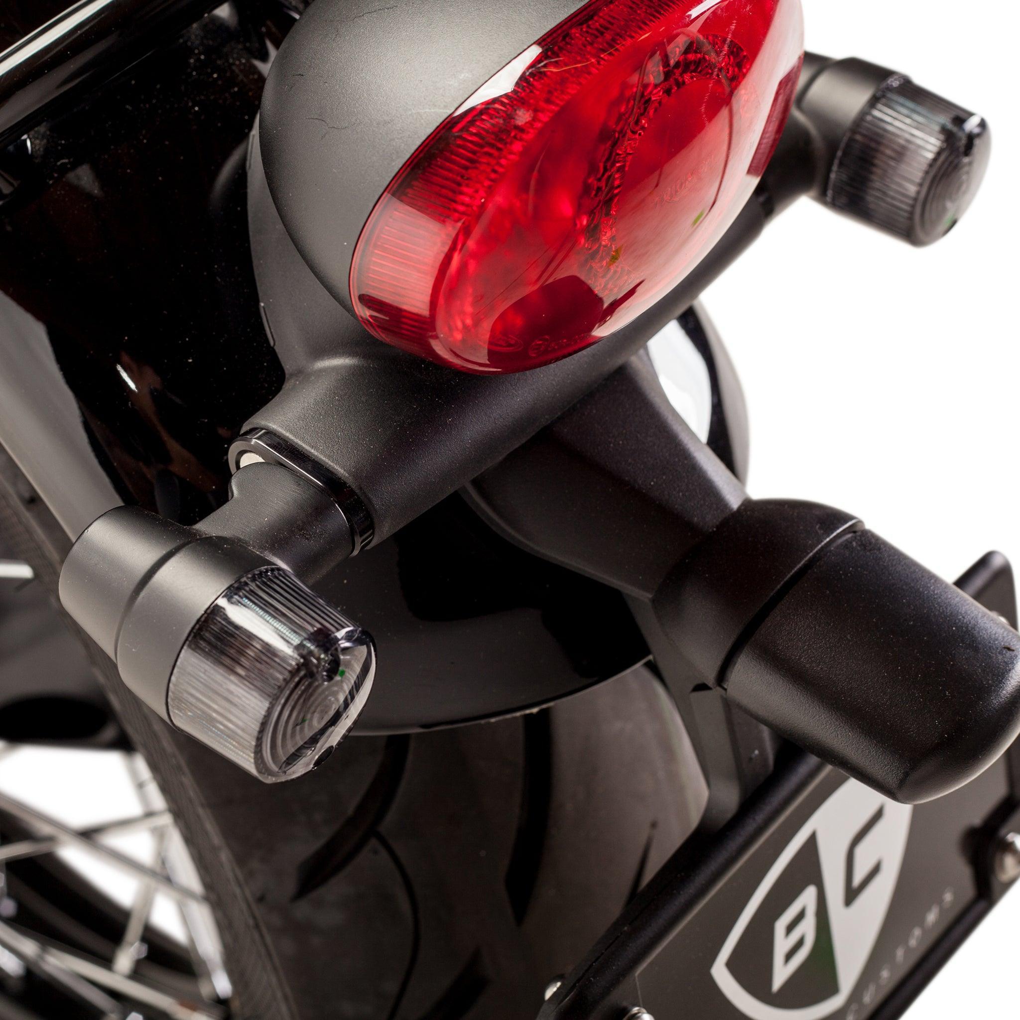 Plug & Play Retro LED Turn Signals for Triumph Motorcycles (2016+) | Rear Stock Location