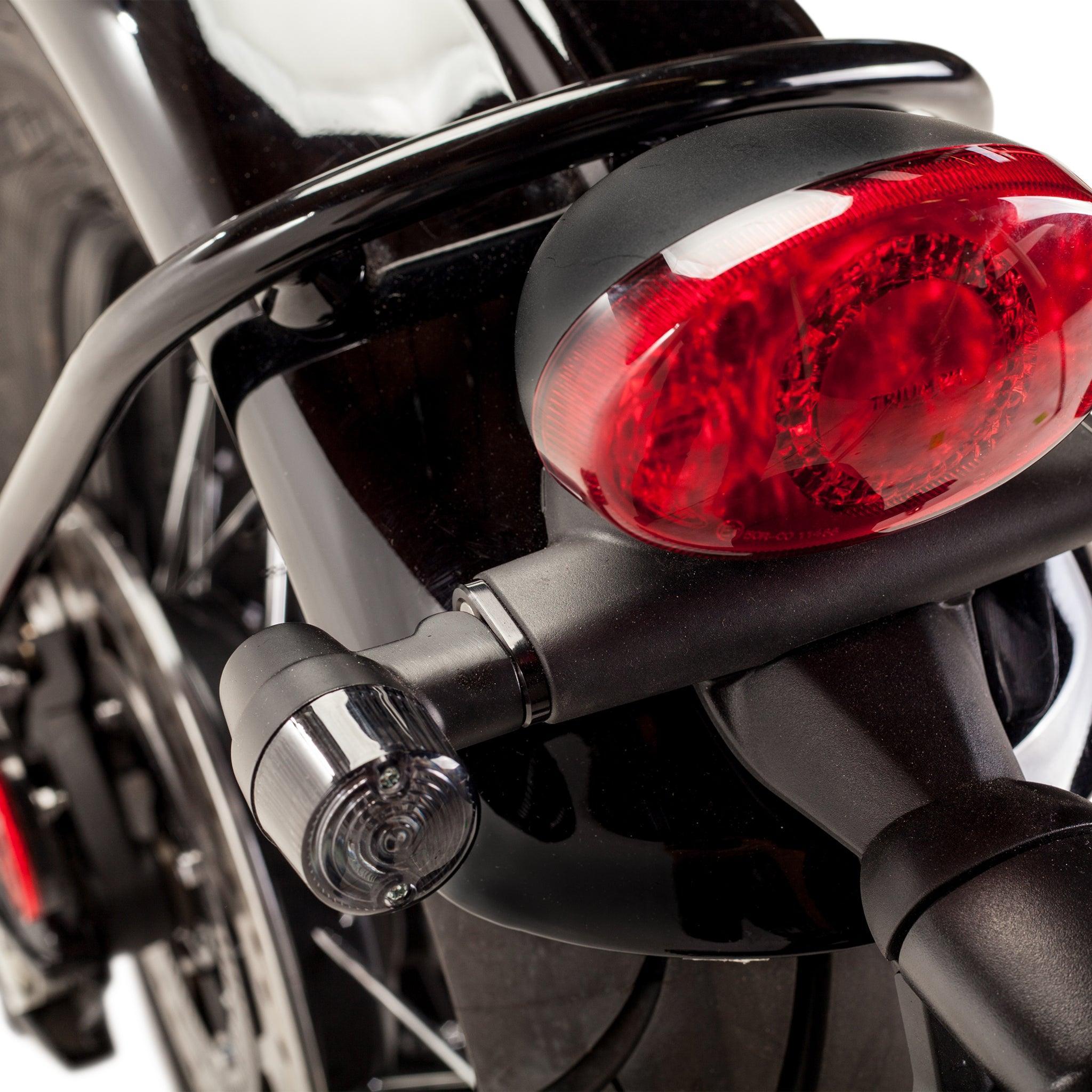 Plug & Play Retro LED Turn Signals for Triumph Motorcycles (2016+) | Rear Stock Location - British Customs