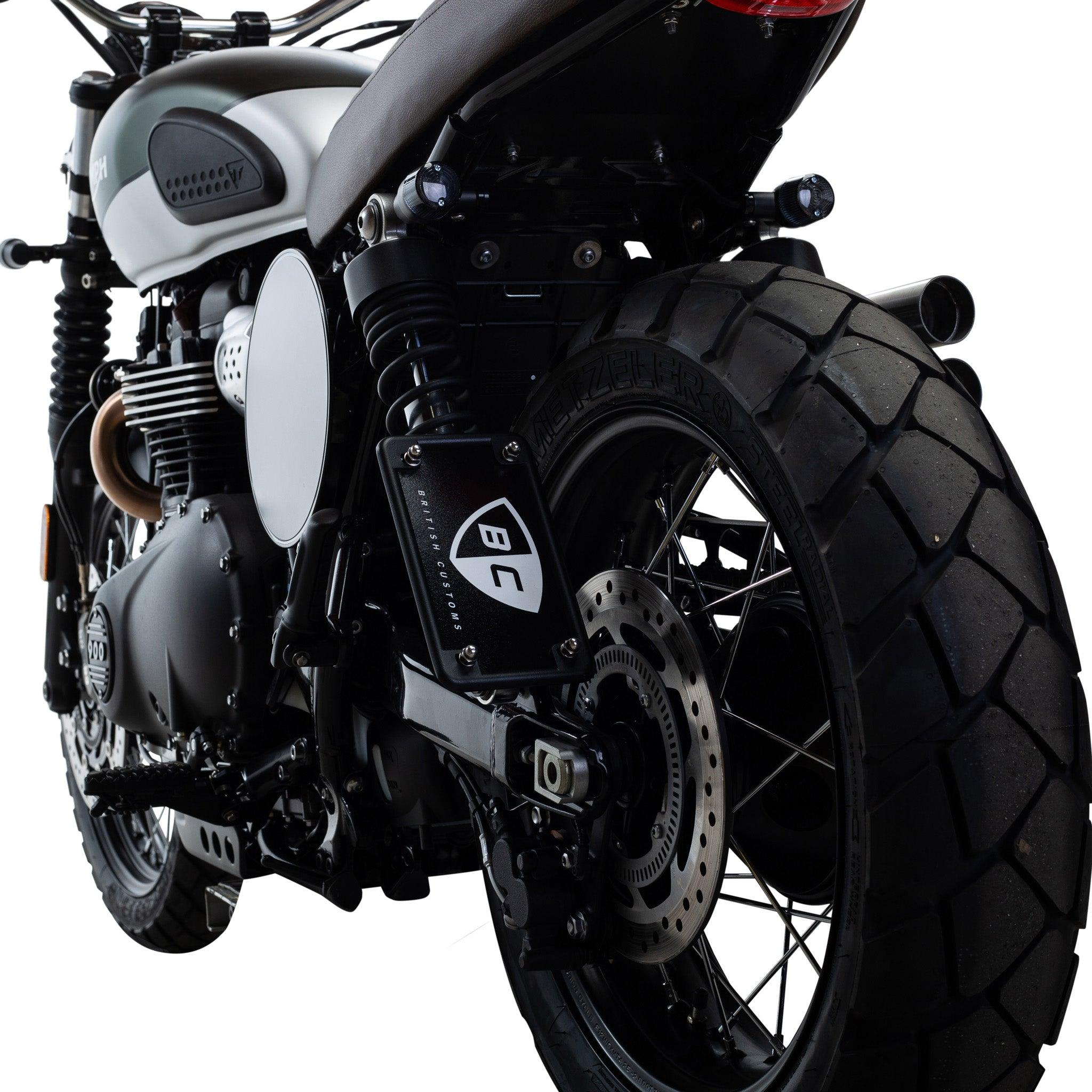 Best 8mm Shock Mount License Plate for Triumph Motorcycles - British Customs