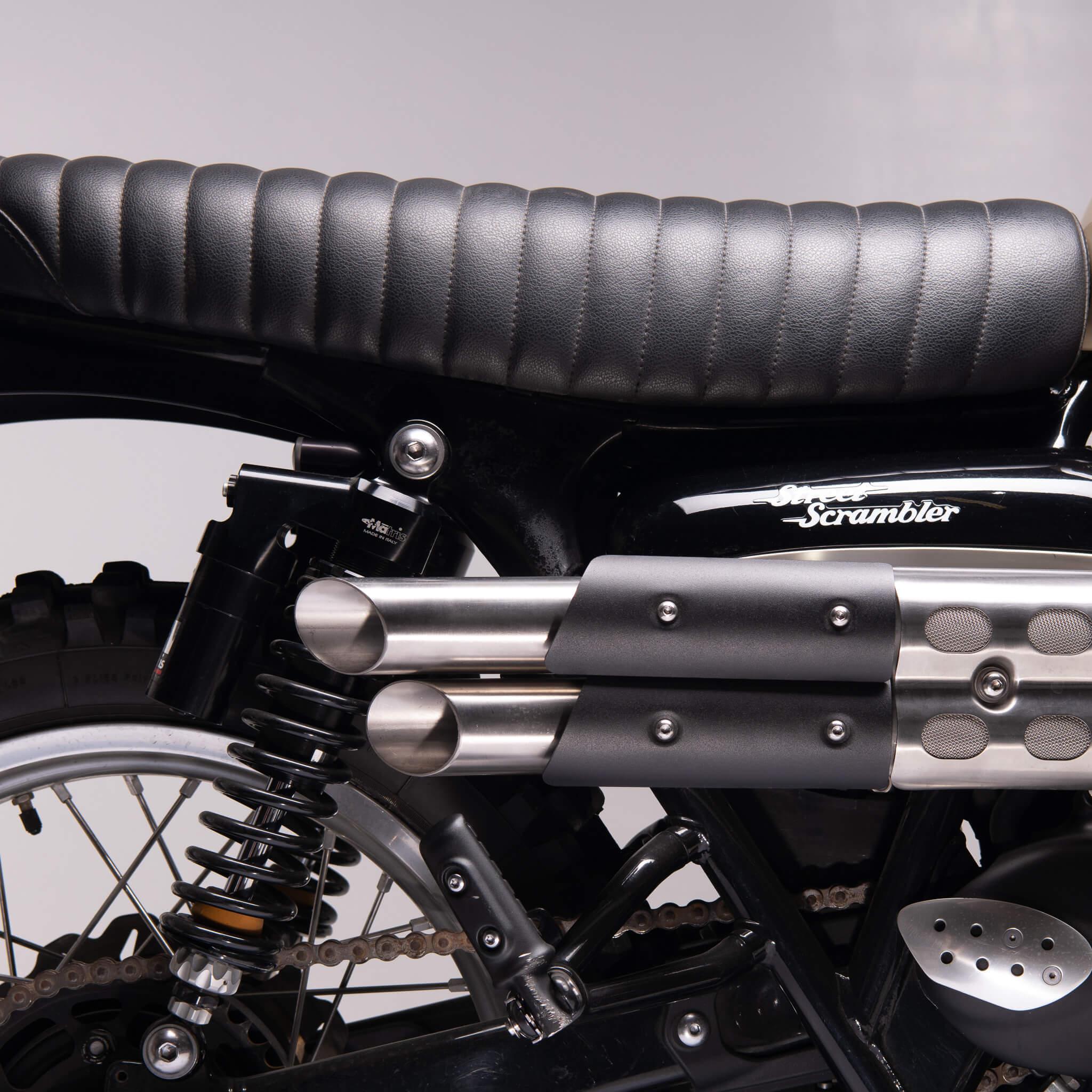 Shotgun Slip On Exhaust Heat Shield for Triumph Scrambler Models - British Customs